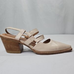 Jeffrey Campbell Ankle Slingback Mule Ivory Mule Size 6
